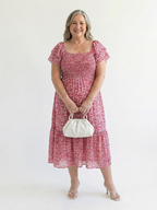 Odette | Off Shoulder Floral Smocked Midi Dress 3