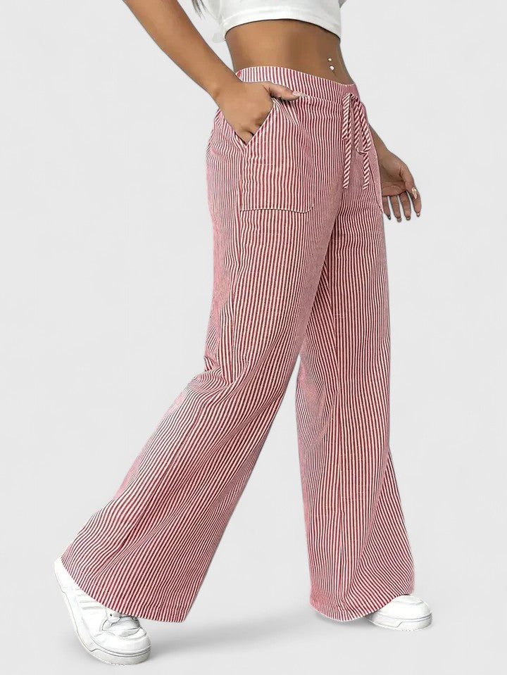 Drawstring Wide-Leg Jeans - View 2