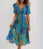 SAPPHIRE | BREEZY COASTAL BLUE MIDI DRESS