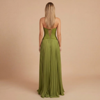 Carol - Lace Corset Pleated Maxi Gown