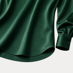 Women's Satin Blouse – V-Neck Long Sleeve Smart Top