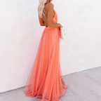 Ginevra Light Coral Maxi Dress