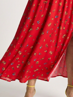 Delphine | Square Neck Floral Puff Sleeve Midi Dress 3