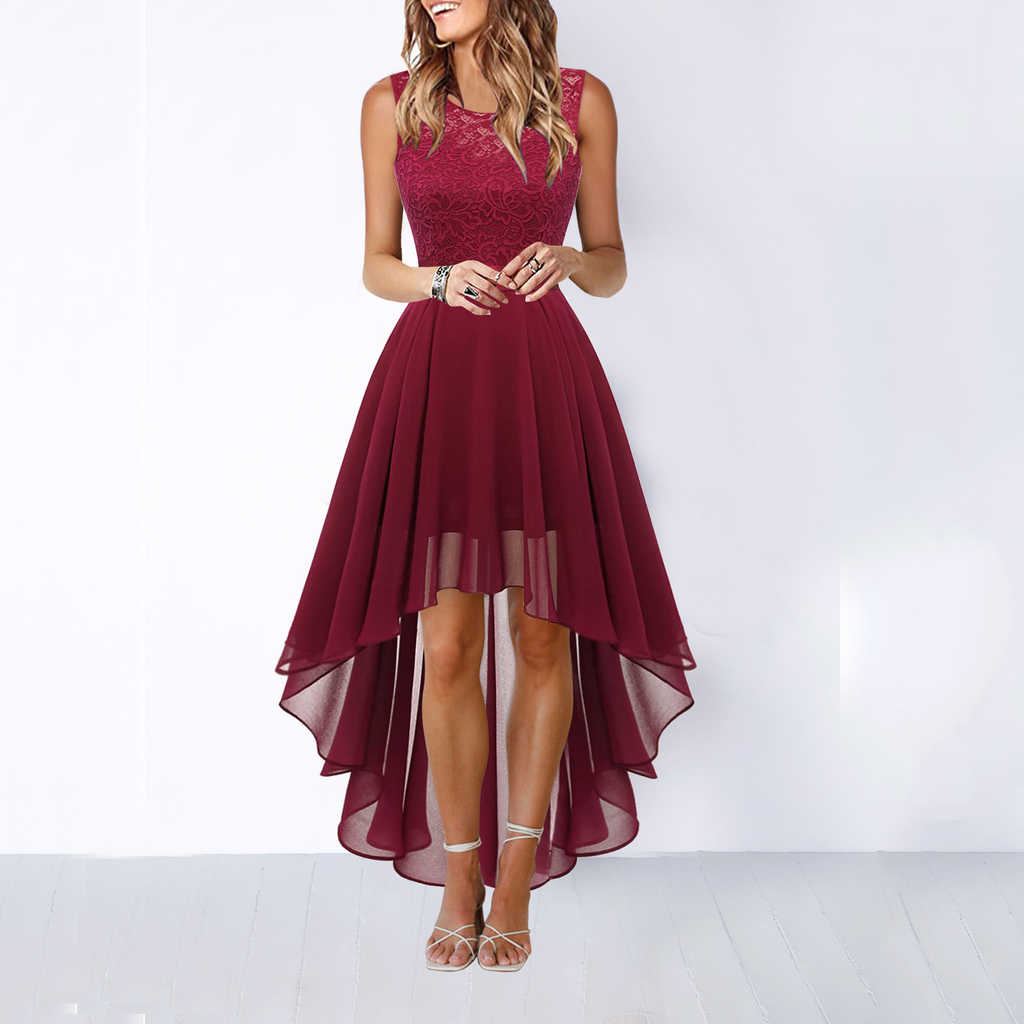 Women Wedding Guest High Low Dress
