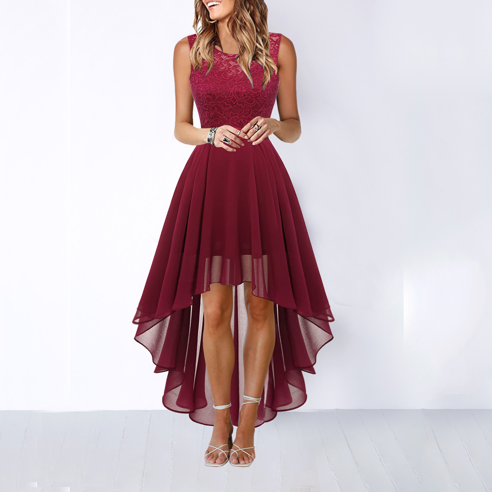 Women Wedding Guest High Low Dress