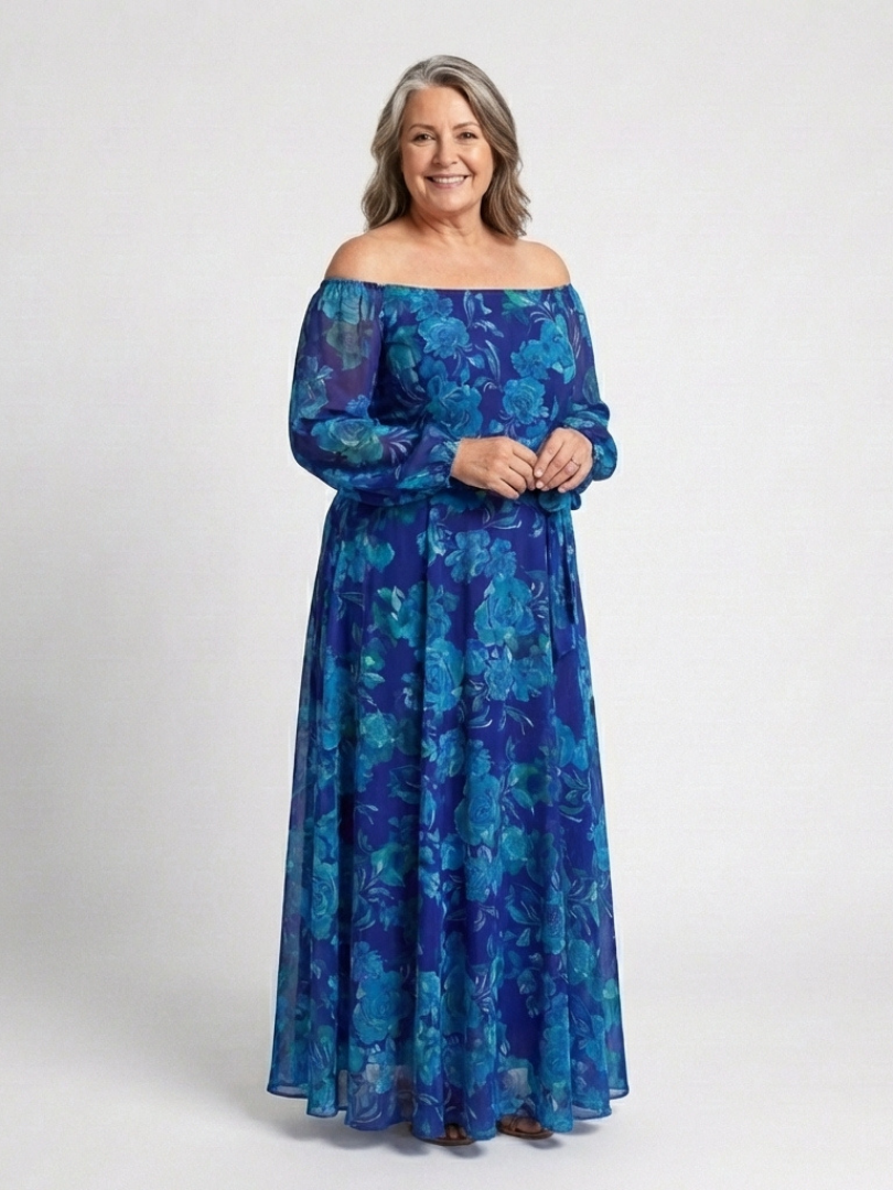 Aspen | Off Shoulder Floral Maxi Dress 4