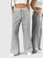 Drawstring Wide-Leg Jeans - View 3
