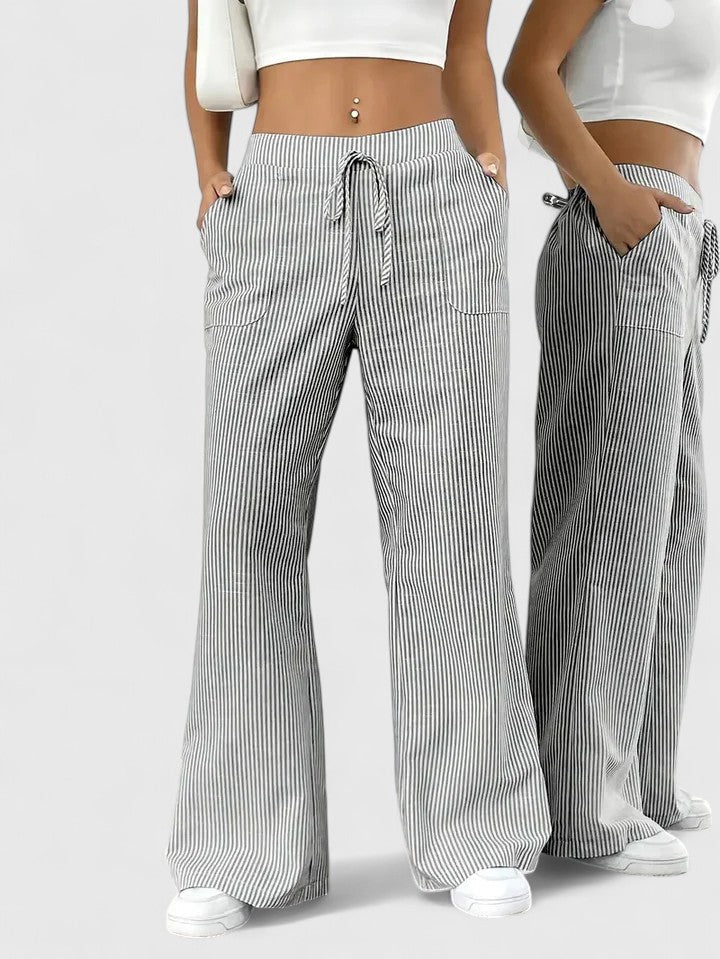 Drawstring Wide-Leg Jeans - View 3