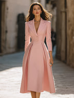 Emily | Elegant Pleated Blazer Midi Dress 2