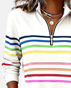 Quinn™ | Relaxed Striped Crewneck Sweater 8