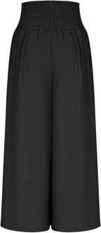 Smocked-Waist Palazzo Pants - View 7