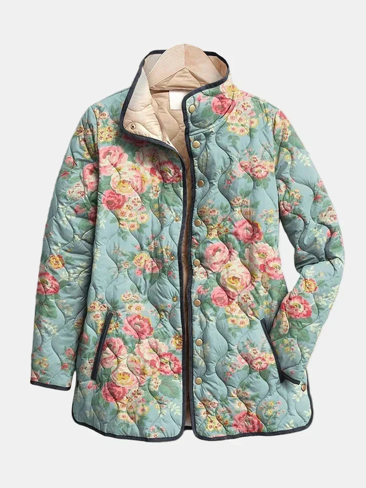 Elara | Quilted Floral Print Jacket 1