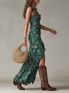 Mayfair Retro Boho Midi Dress
