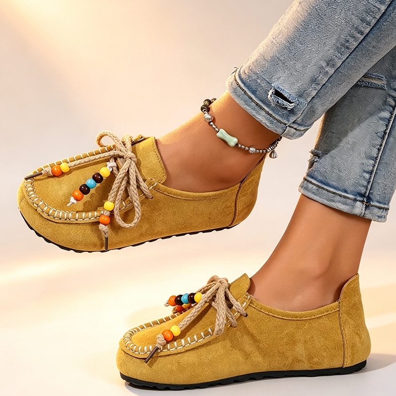 Beaded Slip-On Loafers