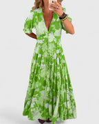 Minelda | Elegant Floral V-neck Dress 4