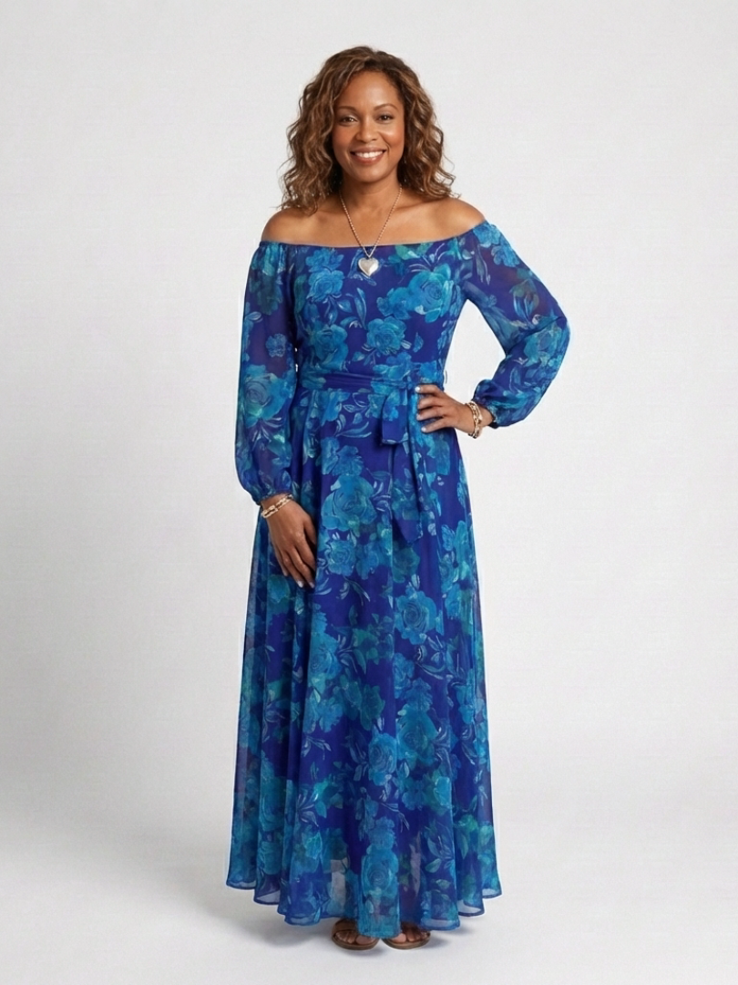 Aspen | Off Shoulder Floral Maxi Dress 5