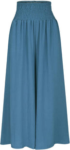 Smocked-Waist Palazzo Pants - View 10