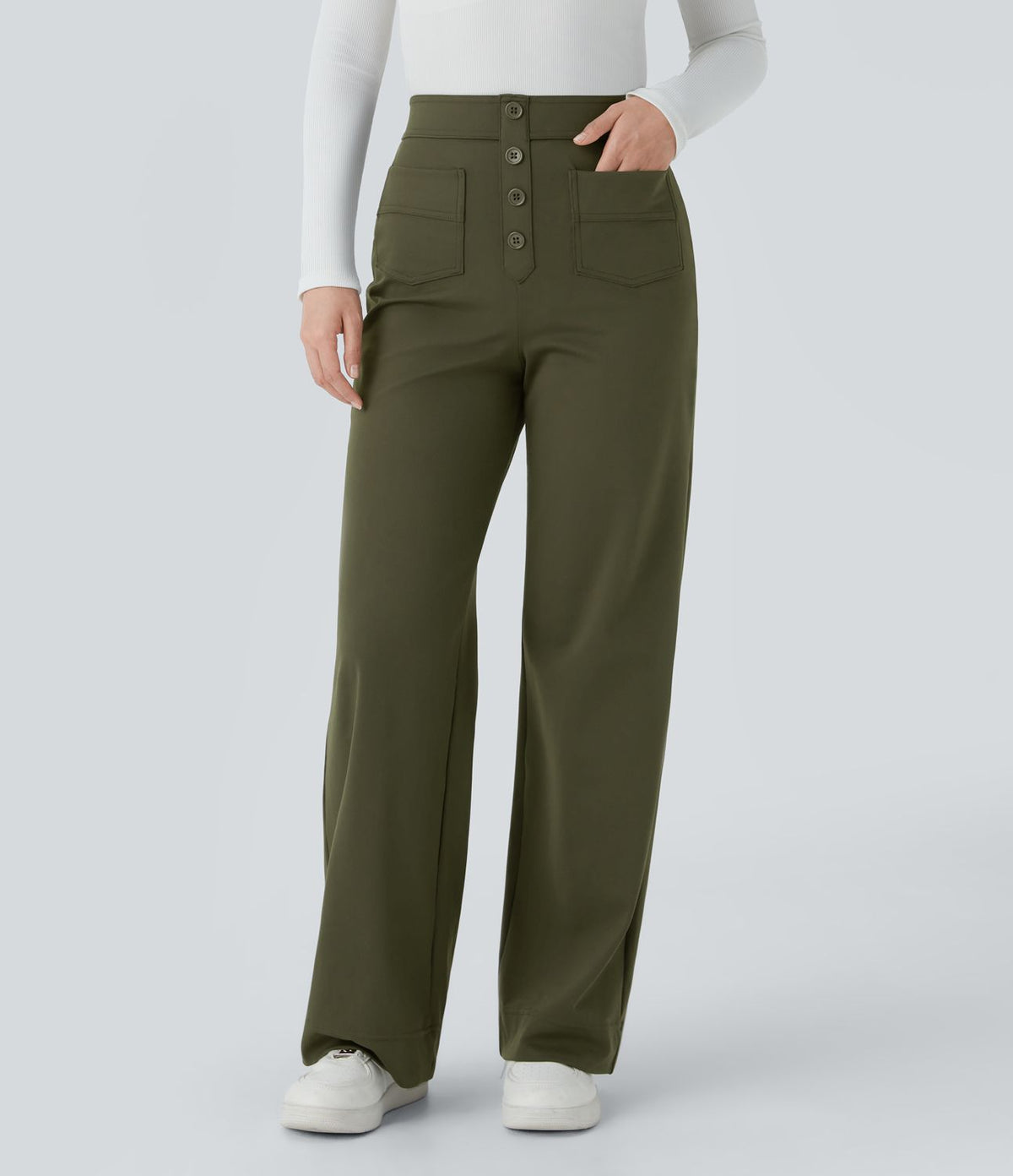 Relaxed Stretch Pants - View 2