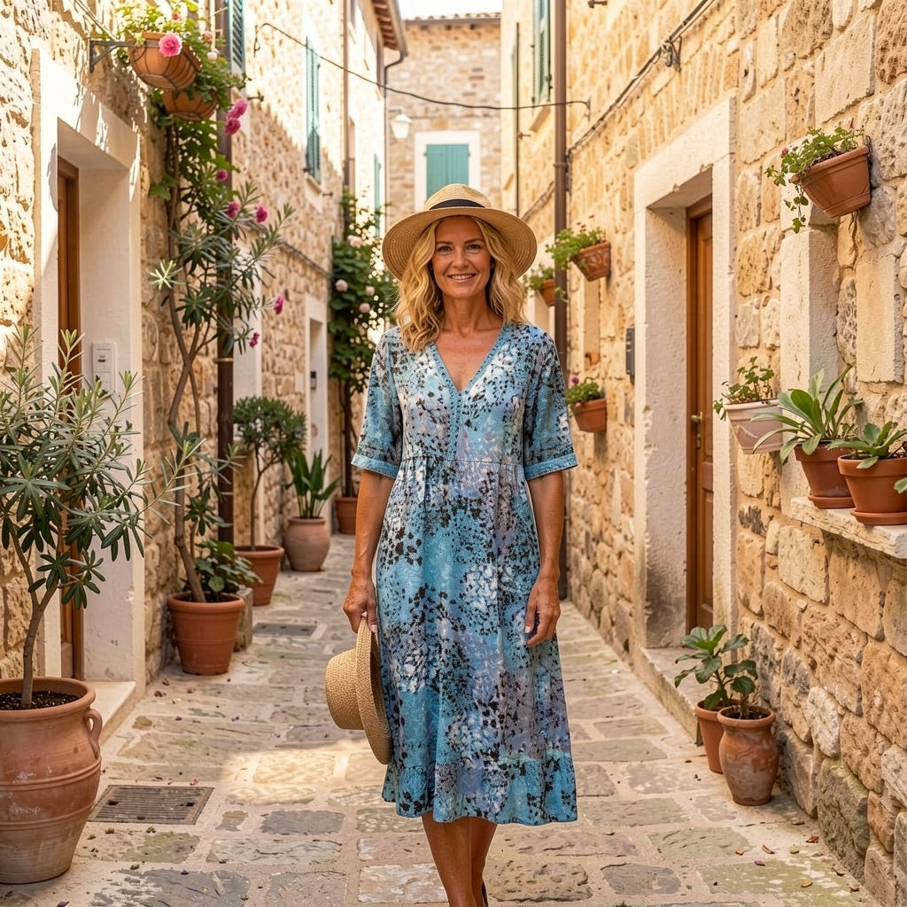 Rachel | Elegant Printed Midi Dress 2