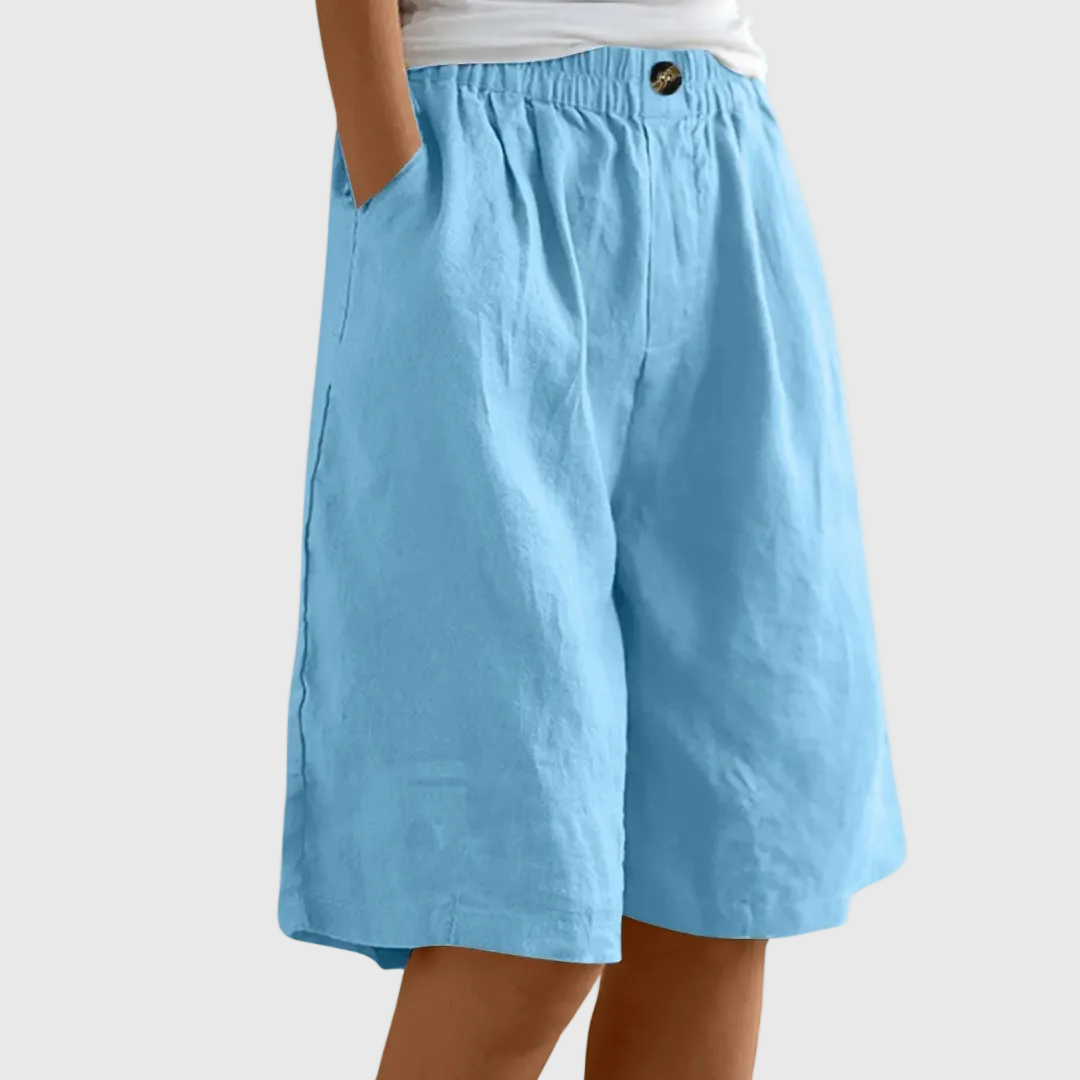 Marie Elastic-Waist Bermuda Shorts