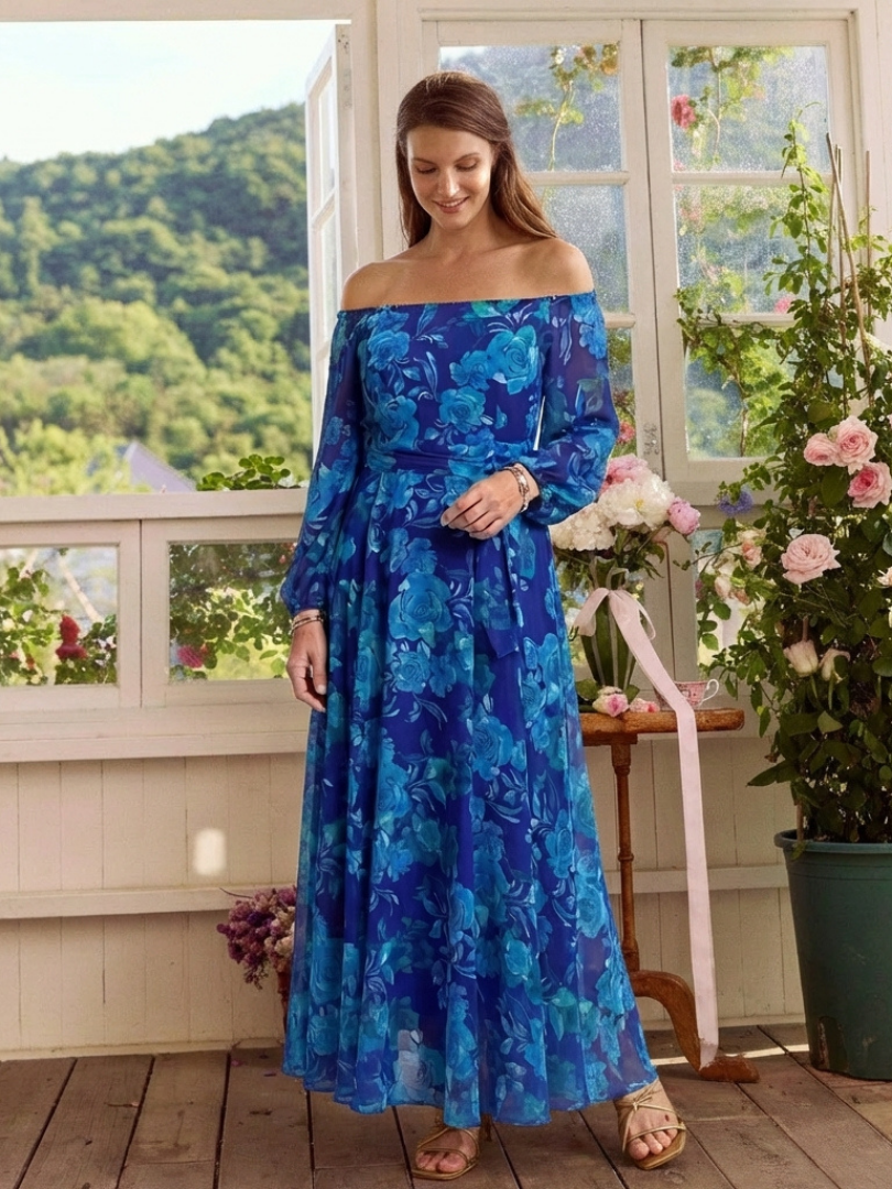 Aspen | Off Shoulder Floral Maxi Dress 6