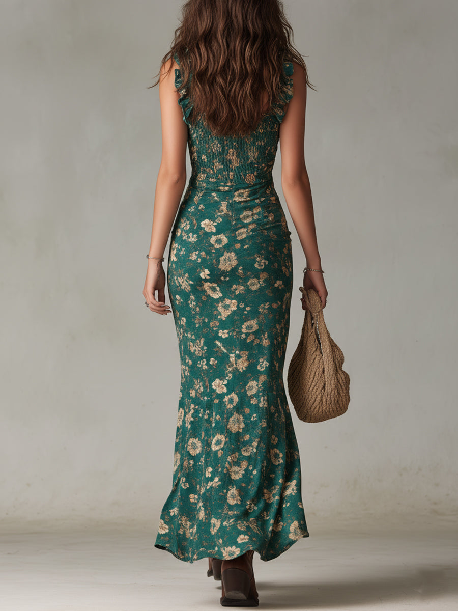 Mayfair Retro Boho Midi Dress