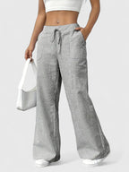 Drawstring Wide-Leg Jeans - View 4