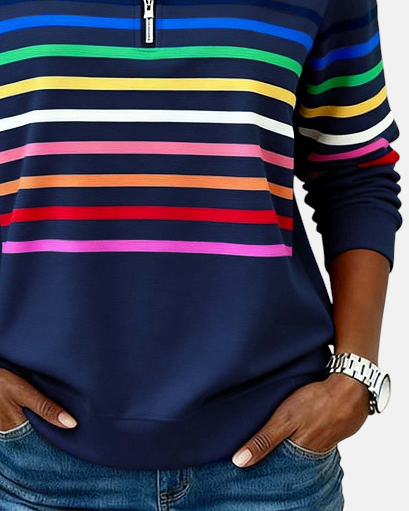 Quinn™ | Relaxed Striped Crewneck Sweater 6