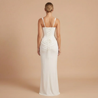 Women's Cocktail Square Neck Ruched Mini And Maxi Dress