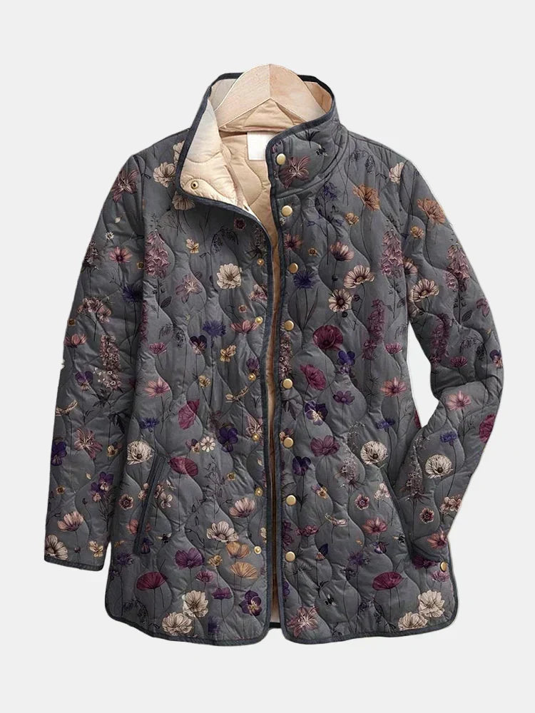 Niva | Vintage Floral Print Quilted Jacket 1