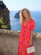 Willow | Floral V Neck Puff Sleeve Midi Dress 7