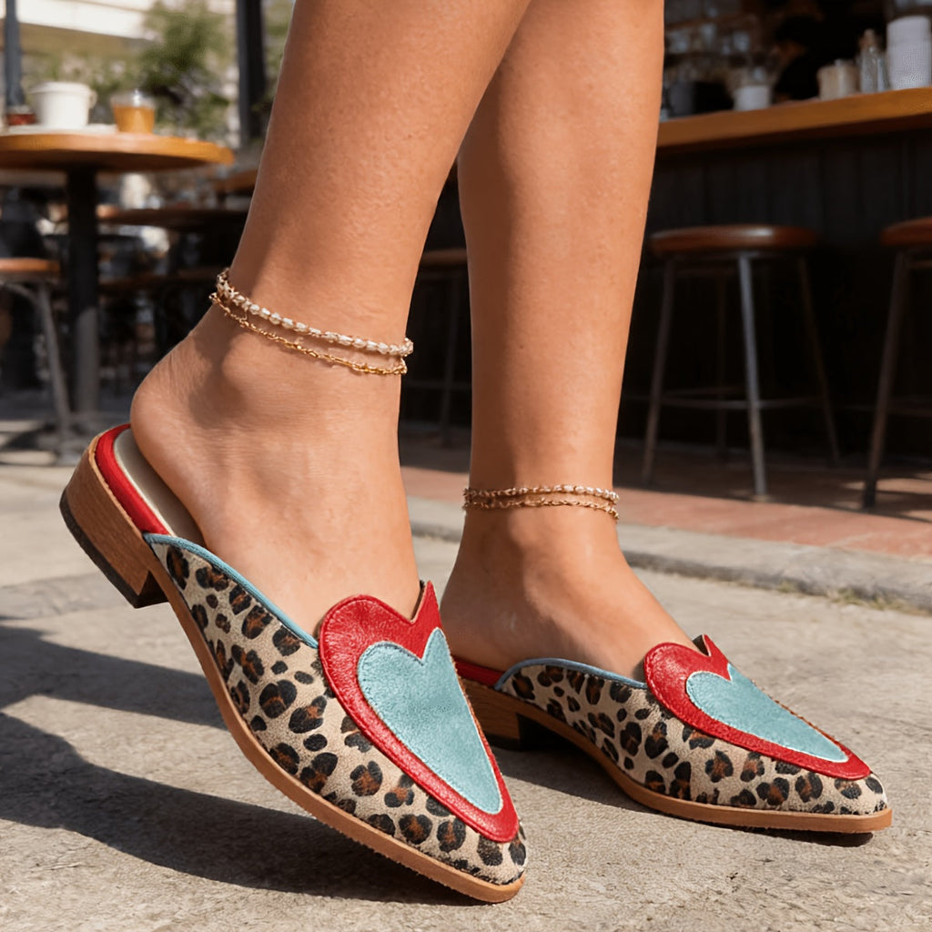 Perla | Backless Mules with Leopard Print 3