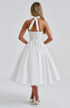 Women’s Wedding Guest Halter Midi Dress