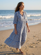Elodie | Diamond Print Tiered Midi Dress 8