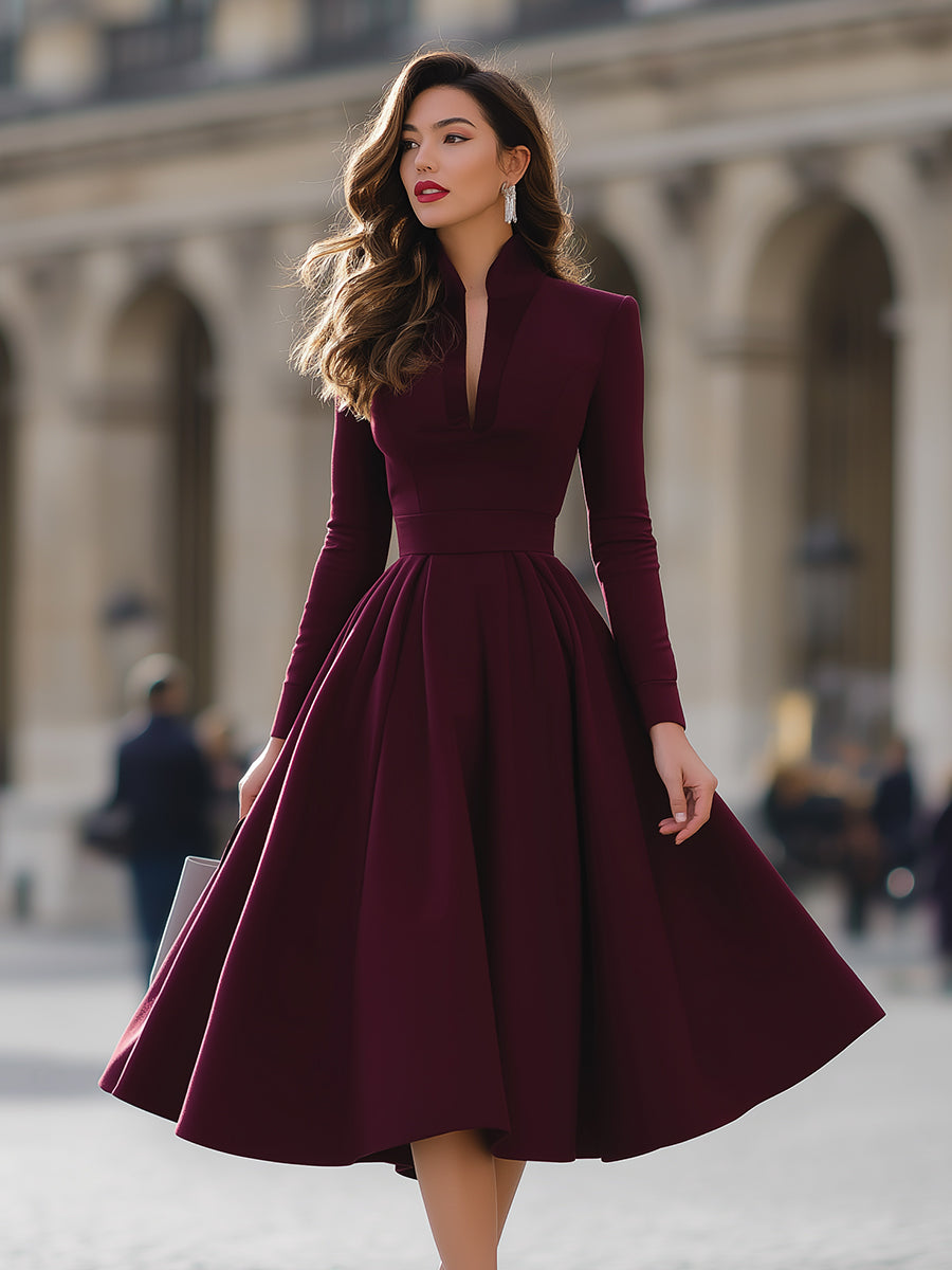 Jennifer | V-Neck Midi Dress 2