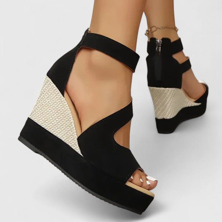 Selviana - Women's Orthopedic Wedge Sandals Elastic Straps Lightweight Sole