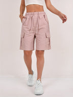 Daisy Drawstring Cargo Shorts - View 7