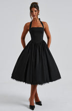 Women’s Wedding Guest Halter Midi Dress