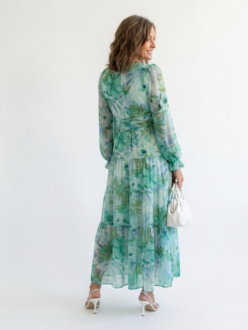 Althea | Long Sleeve Floral Maxi Dress 4