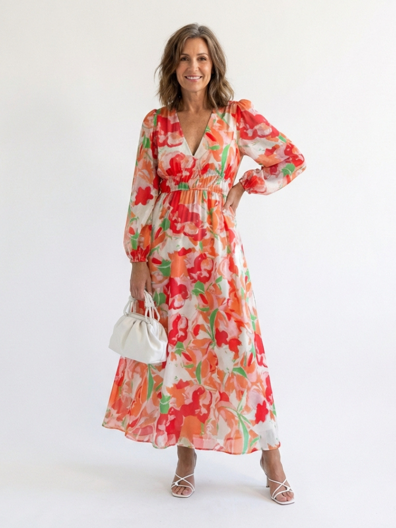 Althea | Long Sleeve Floral Maxi Dress 5