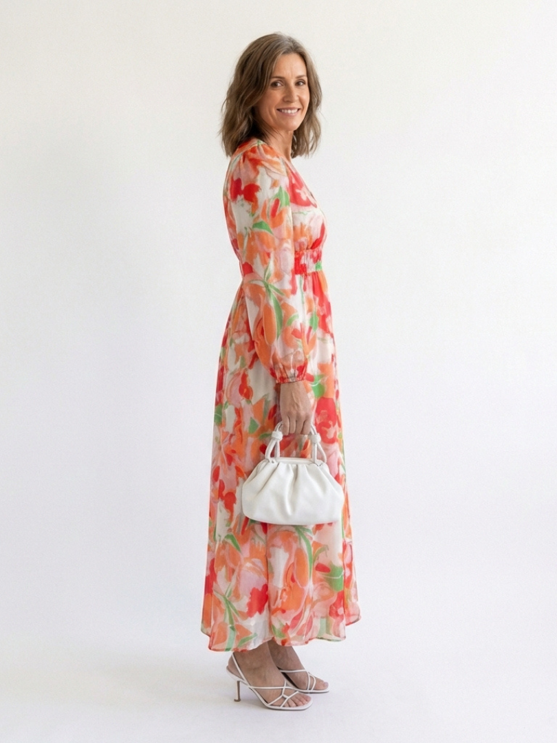 Althea | Long Sleeve Floral Maxi Dress 7