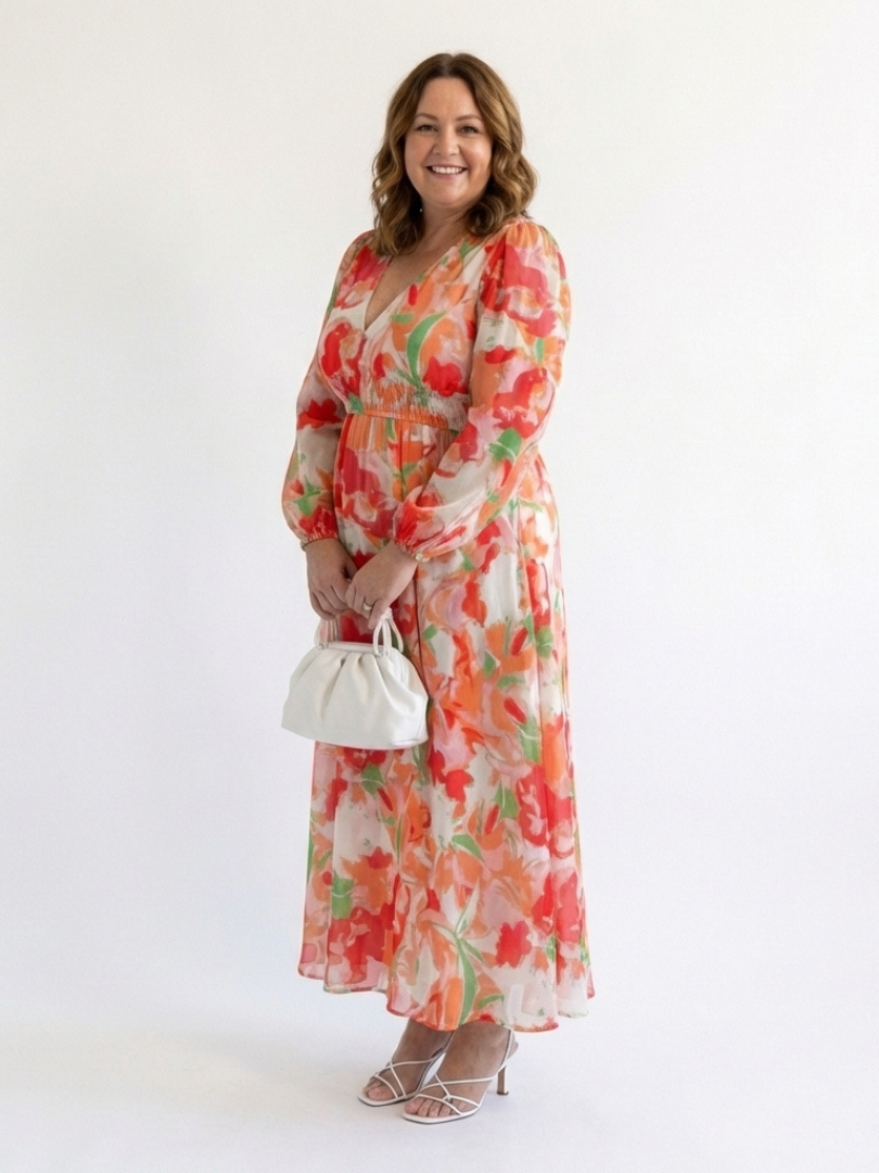 Althea | Long Sleeve Floral Maxi Dress 6