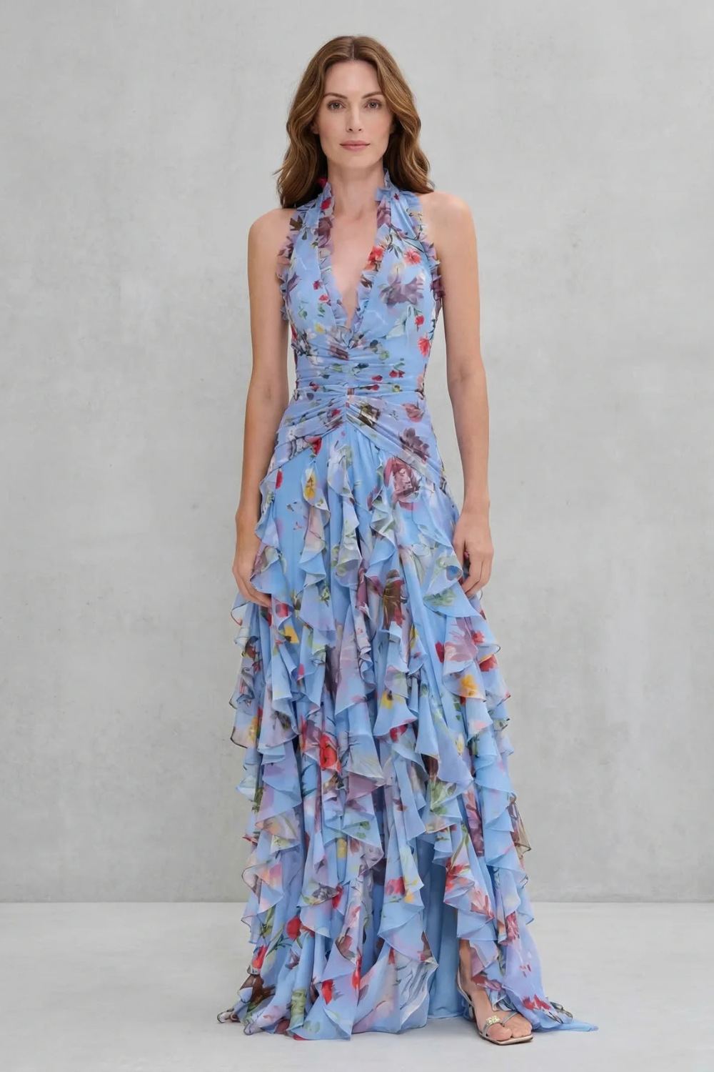 Belladina Floral Tiered Maxi Dress