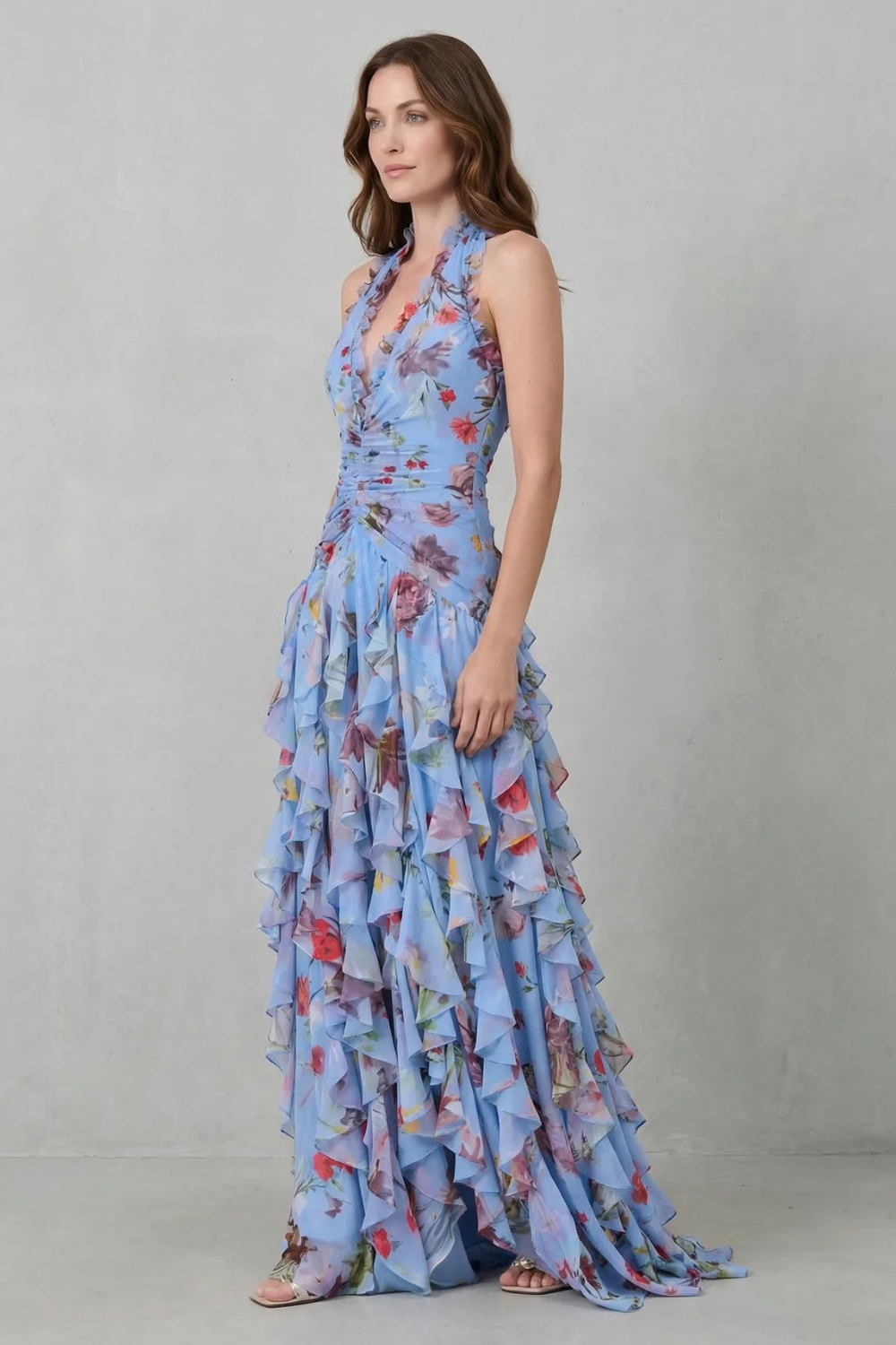 Belladina Floral Tiered Maxi Dress
