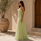 Almudena™ │ Elegant Strapless Pleated Dress 3