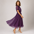Flavia Chiffon Lace Maxi Dress