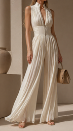 Vanya - Elegant Pleated Jumpsuit
