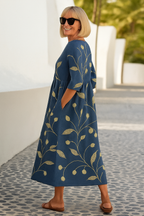 Elin - Elegant Midi Dress with Tummy-Concealing Design