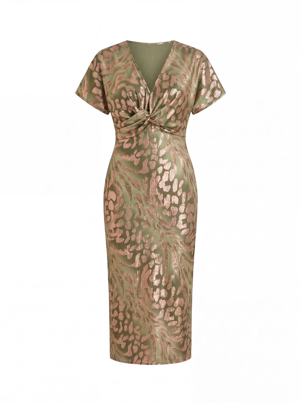 Antonella Copper Midi Dress