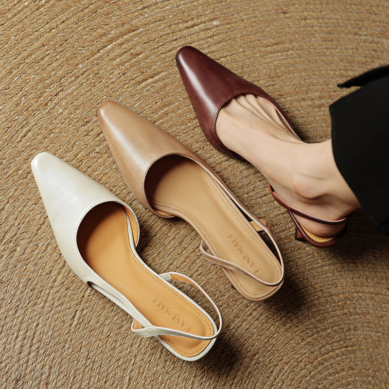 Camille Genuine Leather Heels